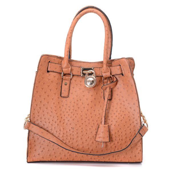 michael kors hamilton ostrich-embosesd tote veskeasje gloden Ny Ankomst vmvvg